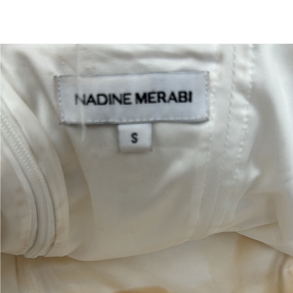 NADINE MERABI White Feather Mini Dress - Picture 7 of 10